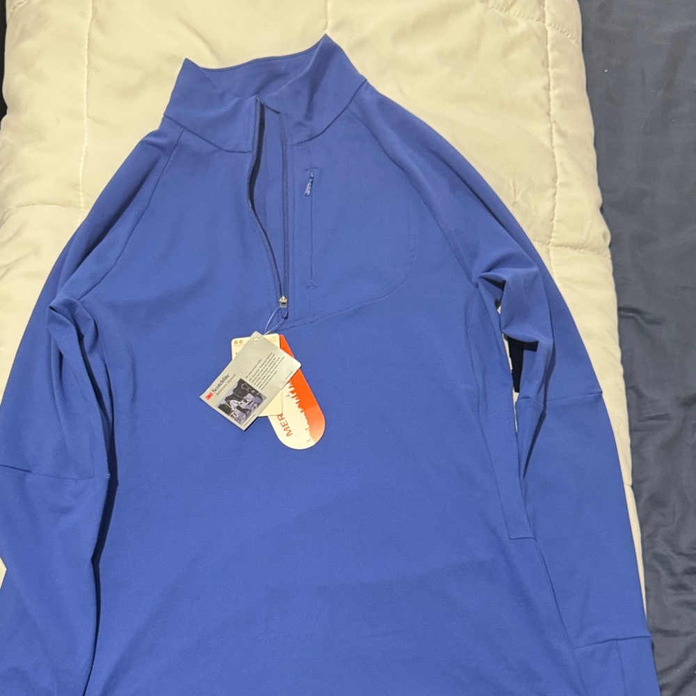 Merrell Men’s Performance Half-Zip Jacket in Blue